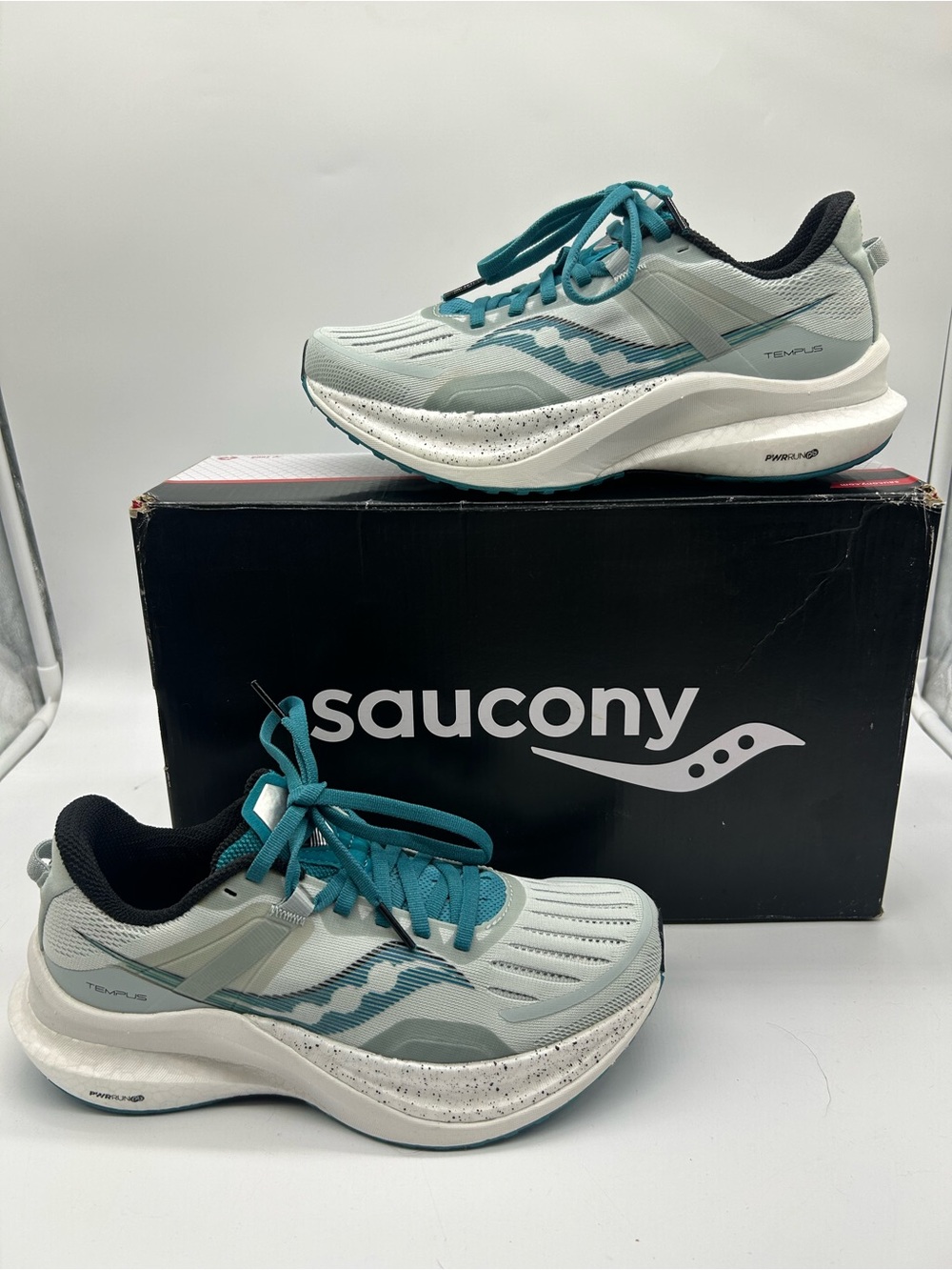 Saucony Women's Teal & Light Gray Tempo Running Shoes